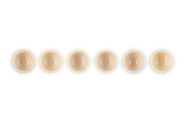 Le Creuset 6er-Set Eierbecher Rainbow II aus Steinzeug Blitzverkäufe