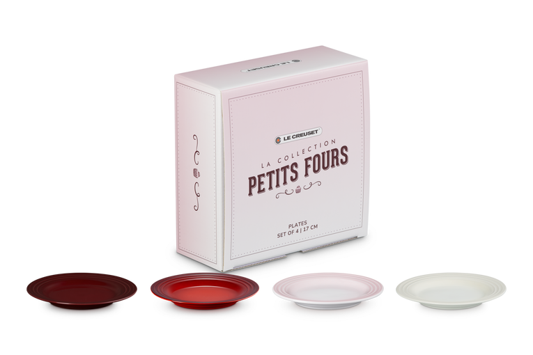 Le Creuset 4er-Set Vorspeisenteller Petits Fours aus Steinzeug