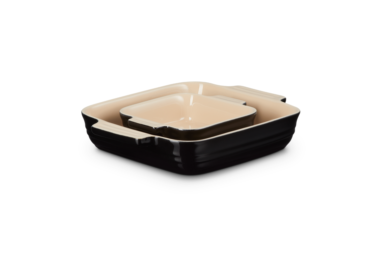 Le Creuset 2er-Set quadratische Auflaufformen Klassik aus Steinzeug Kauf eins, bekomm eins gratis