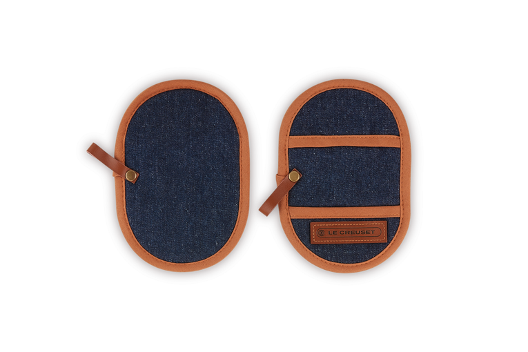 Le Creuset 2er-Set Topf-Griffschutz Denim Online Outlet