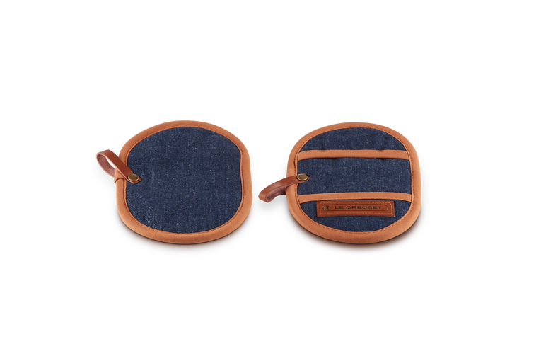 Le Creuset 2er-Set Topf-Griffschutz Denim Online Outlet