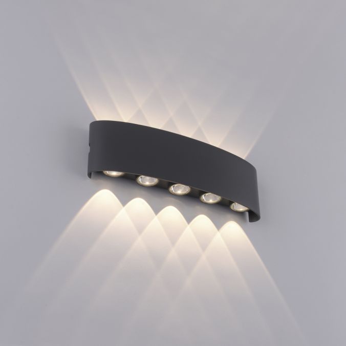 Paul Neuhaus LED Wandlampe 10 flammig anthrazit farbig Außenlampe Innenlampe dekorativ Sonderangebote
