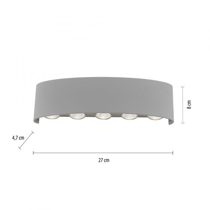 Paul Neuhaus LED-Wandleuchte, silberfarben, ovale Form, warmweiße Lichtfarbe, modern Begrenzte Freigabe
