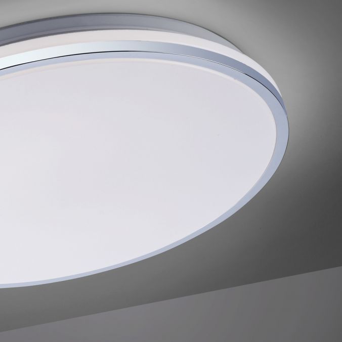 Paul Neuhaus LED-Deckenleuchte, chrom, Schirm, IP44, Badezimmer, warmweis Neueste Stile
