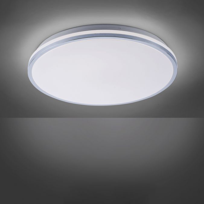 Paul Neuhaus LED-Deckenleuchte, chrom, Schirm, IP44, Badezimmer, warmweis Neueste Stile
