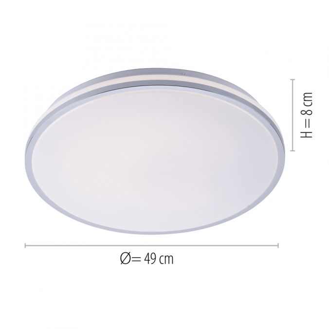 Paul Neuhaus LED-Deckenleuchte, chrom, Schirm, IP44, Badezimmer, warmweis Neueste Stile