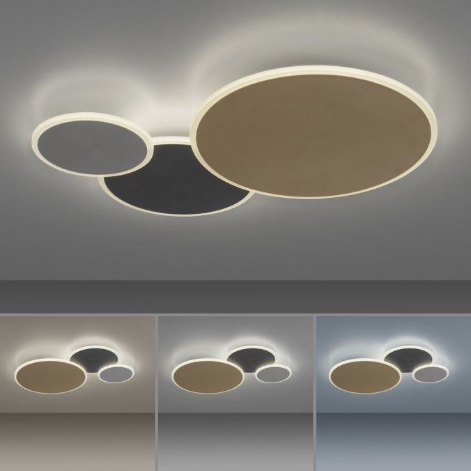 Paul Neuhaus Paul Neuhaus LED Wandleuchte Q-PIATO mehrfarbig 3 flamig rund Smart Home Bis zu 65% Rabatt