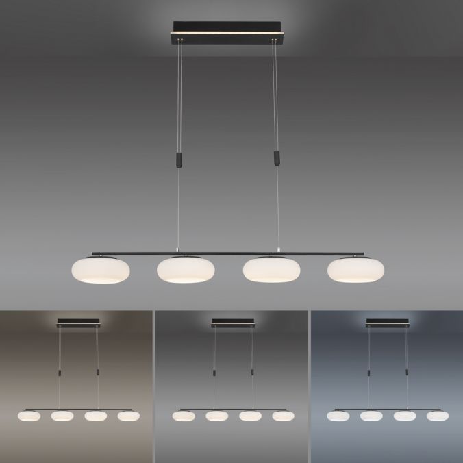 Paul Neuhaus Paul Neuhaus Q ETIENNE Pendelleuchte Smart Home schwarz länglich 4 flammig Discount Store für neue Produkte