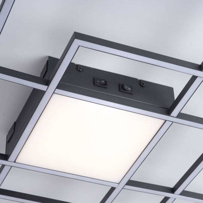Paul Neuhaus Paul Neuhaus Q-Asmin LED Deckenleuchte Smart Home 80x80 schwarz Super Rabatt