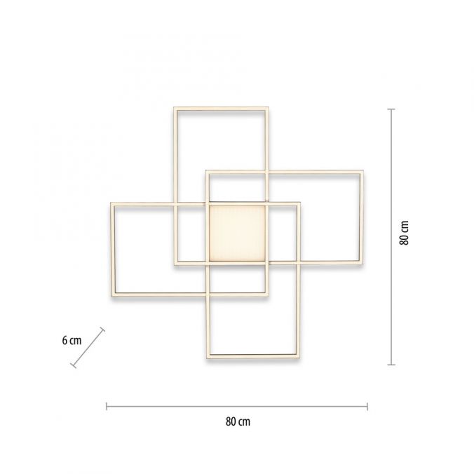Paul Neuhaus Paul Neuhaus Q-Asmin LED Deckenleuchte Smart Home 80x80 schwarz Super Rabatt