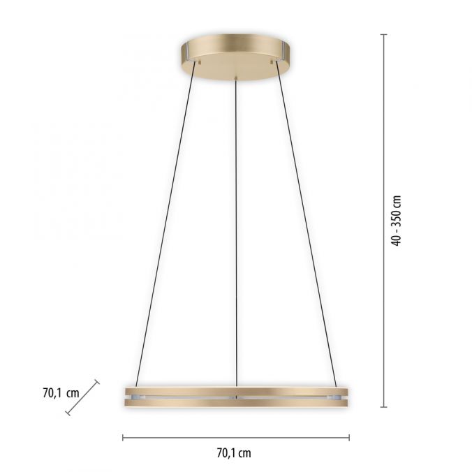 Paul Neuhaus Paul Neuhaus LED Pendelleuchte PURE-E-LOOP messing matt elektrisch 50% Rabatt mit kostenlosem Versand