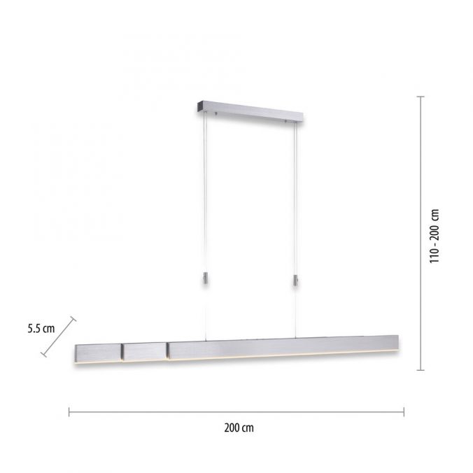 Paul Neuhaus Paul Neuhaus PURE MOTO e-SLIDE® aluminium elektrisch ausfahrbar Pendelleuchte Clearance-Verkauf