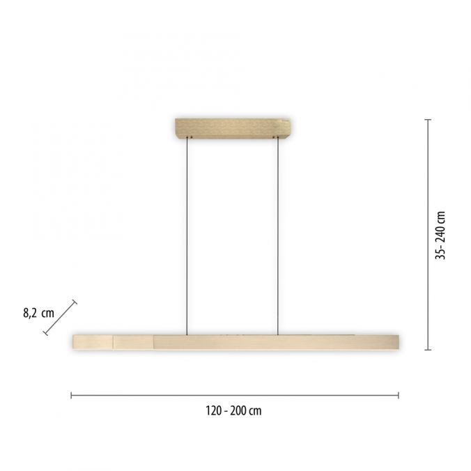 Paul Neuhaus Paul Neuhaus LED Pendelleuchte PURE-MOTO-RISE messing matt elektrisch Touch Black Friday Preise