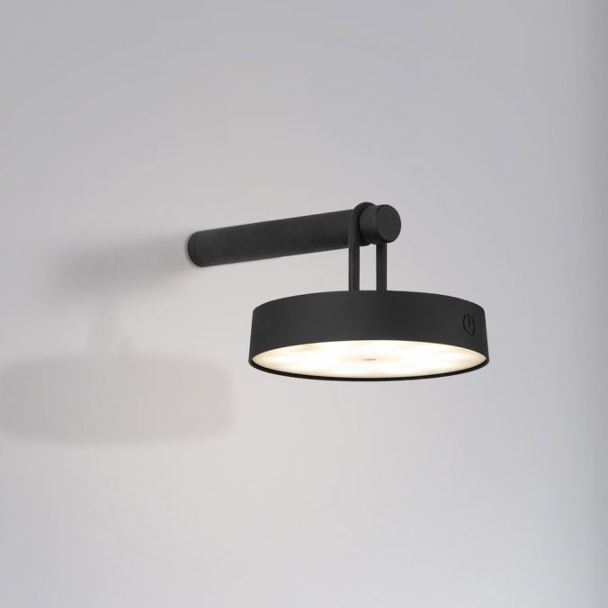 Paul Neuhaus LED Akku Wandleuchte schwarz dimmbar per Touch IP44 Memoryfunktion Kostenloser Versand