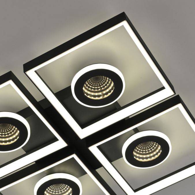 Paul Neuhaus Paul Neuhaus Deckenleuchte schwarz dimmbar Fernbedieung Lichteffekte Fabrik Onlineshop