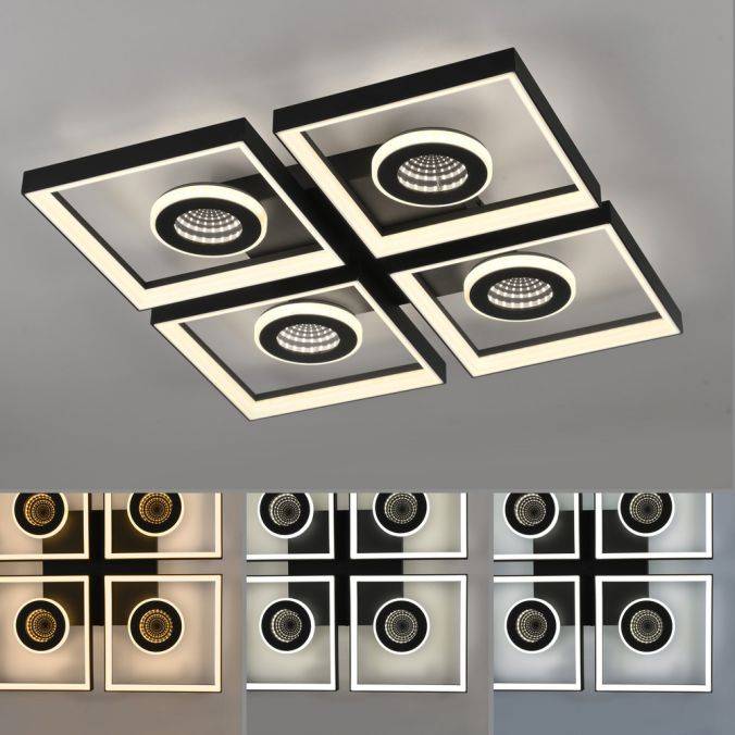 Paul Neuhaus Paul Neuhaus Deckenleuchte schwarz dimmbar Fernbedieung Lichteffekte Fabrik Onlineshop