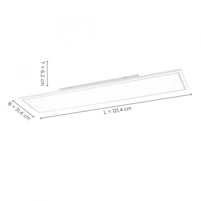 Paul Neuhaus LED Panel, weiß, 121x31cm, Serienschalter, dimmbar, blendfrei Sonderangebot