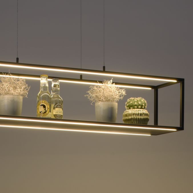 Paul Neuhaus LED Pendelleuchte, schwarz, 4-flammig, dimmer, Innenleuchte Versandkostenfrei