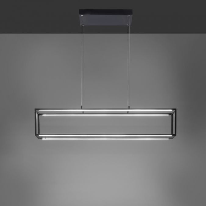 Paul Neuhaus LED Pendelleuchte, schwarz, 4-flammig, dimmer, Innenleuchte Versandkostenfrei