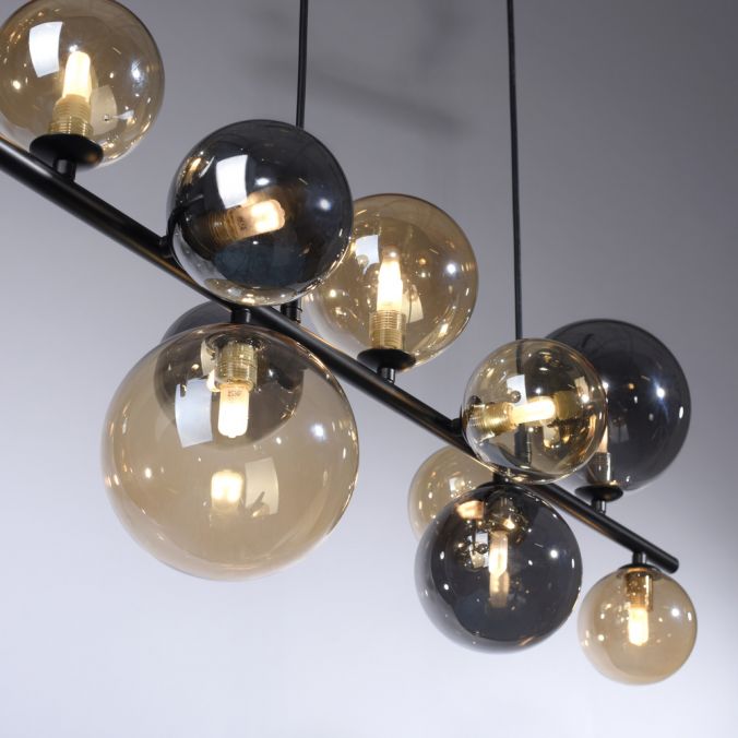 Paul Neuhaus LED Pendelleuchte schwarz Glas rund dekorativ warmweiß Innenleuchte Großer Ausverkauf