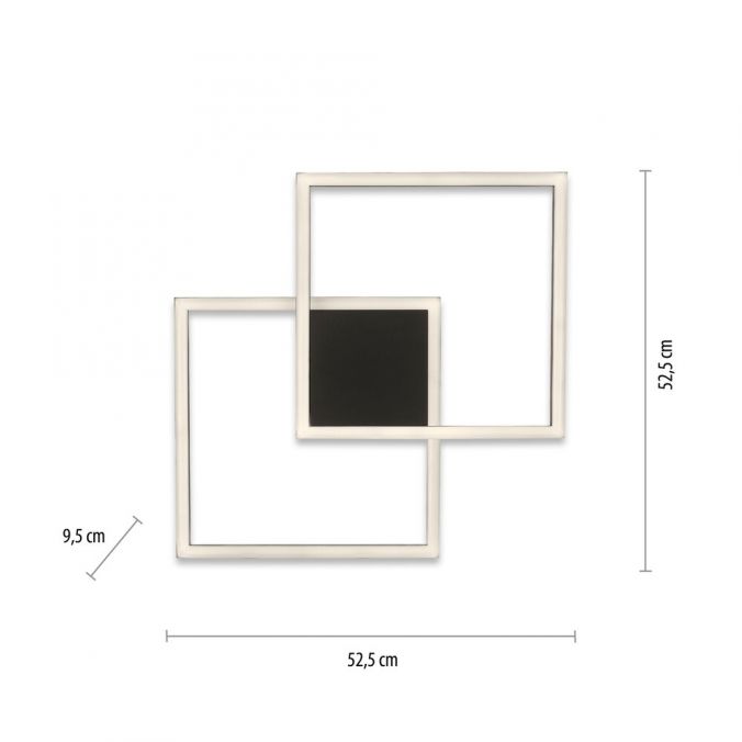 Paul Neuhaus Paul Neuhaus Q-MARKO LED-Deckenleuchte Smart Home schwarz eckig Deckenlampe Begrenztes Angebot