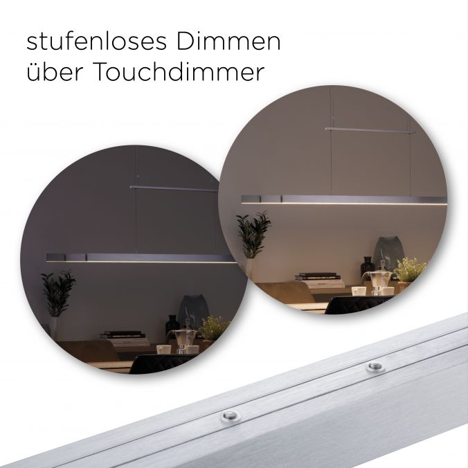 Paul Neuhaus LED-Pendelleuchte, Alu, höhenverstellbar, ausziehbar, Touchdimmer Jubiläumsangebot