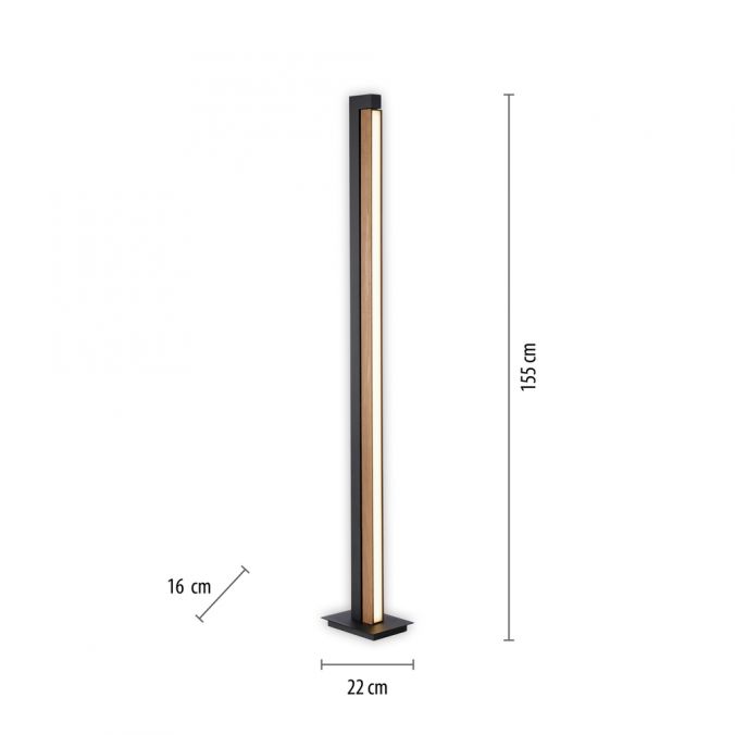 Paul Neuhaus Paul Neuhaus LED Stehleuchte PURES-LINES FLOOR Holz Echtholz drehbar dimmbar Zeitlich begrenztes Angebot