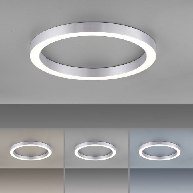 Paul Neuhaus Paul Neuhaus LED Deckenleuchte PURE-LINES ROUND aluminium 50x50 CCT Fernbedienung Große Rabatte
