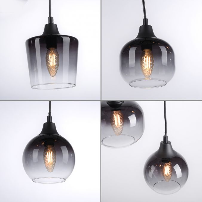 Paul Neuhaus LED Pendelleuchte Holz 3 flammig Rauchglas modern Wohnlampe Tägliche Deals