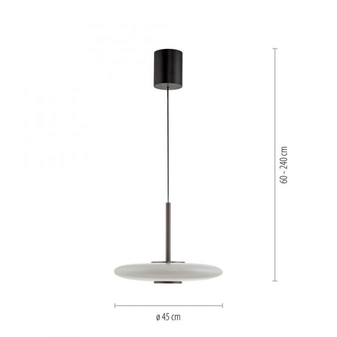 Paul Neuhaus Paul Neuhaus Pendelleuchte PURE Vitrum e-LIFT dunkel-braun-metall Kostenlose Rückgabe