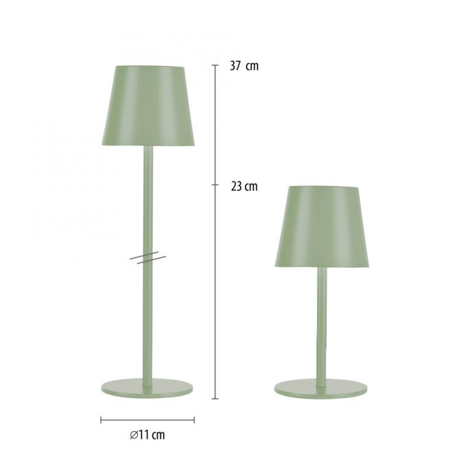 Paul Neuhaus Akku Tischleuchten 3er Set, grün (lindgrün) Indoor, Outdoor, Camping Bis zu 60% Rabatt