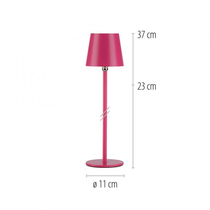 Paul Neuhaus LED Flaschenleuchte pink Akku Touchdimmer USB IP54 Tischleuchte Super Rabatt