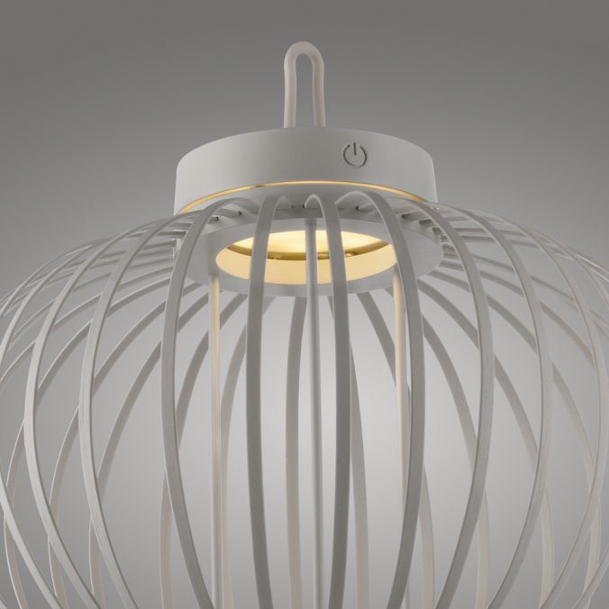 Paul Neuhaus LED Tischleuchte D=36cm greige Akkulampe USB IP44 dimmbar per Touch Speichern exportieren
