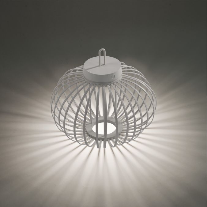 Paul Neuhaus LED Tischleuchte D=36cm greige Akkulampe USB IP44 dimmbar per Touch Speichern exportieren