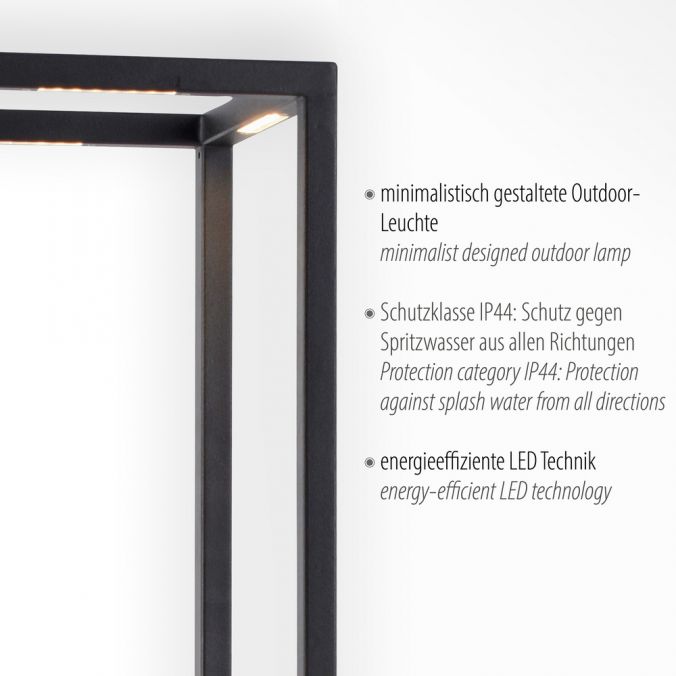 Paul Neuhaus LED-Außenleuchte, schwarz, IP44, Terassenleuchte, warmweiß Online