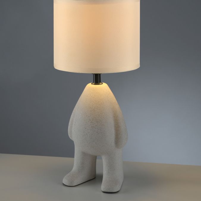 Paul Neuhaus LED Tischleuchte beige Männchen stehend Stoffschirm mit Schnurschalter Limitierter Zeitrabatt