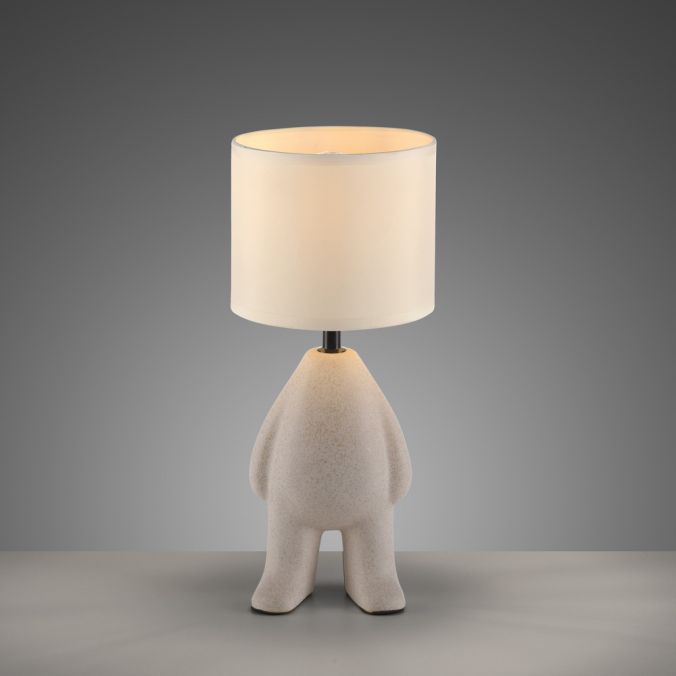 Paul Neuhaus LED Tischleuchte beige Männchen stehend Stoffschirm mit Schnurschalter Limitierter Zeitrabatt
