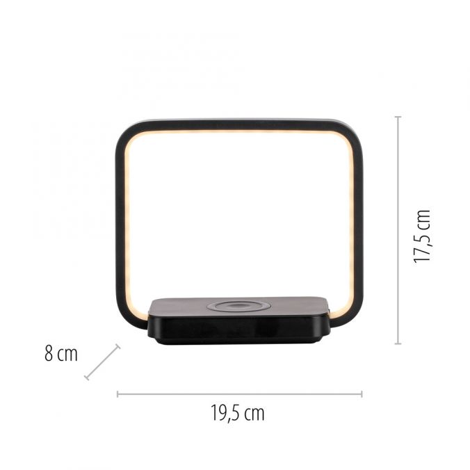 Paul Neuhaus LED Tischleuchte schwarz Handy Ladefunktion Touchschalter dimmbar Großer Ausverkauf