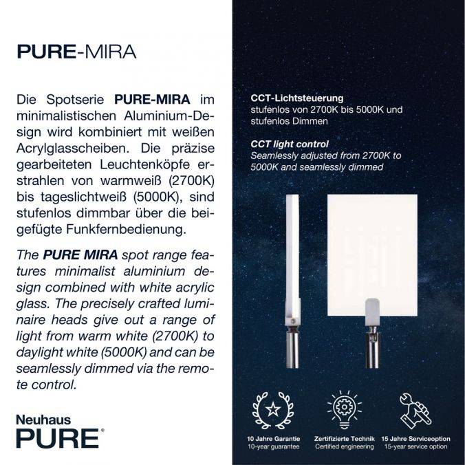 Paul Neuhaus Paul Neuhaus PURE MIRA LED Deckenleuchte aluminium 6 flammig dimmbar CCT Begrenztes Angebot