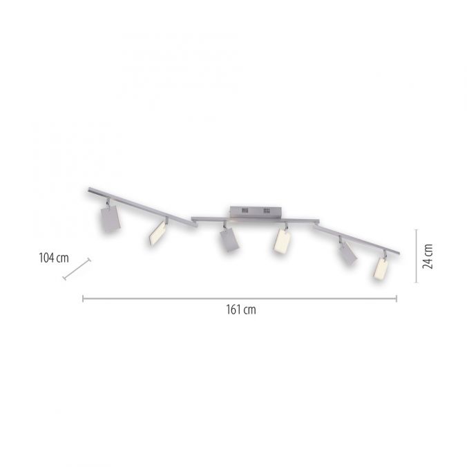 Paul Neuhaus Paul Neuhaus PURE MIRA LED Deckenleuchte aluminium 6 flammig dimmbar CCT Begrenztes Angebot