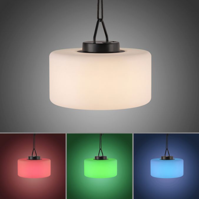 Paul Neuhaus LED-Pendelleuchte, IP44, Akkuleuchte, RGB+W, Tastschalter, inkl. USB-Kabel Zeitlich begrenztes Angebot