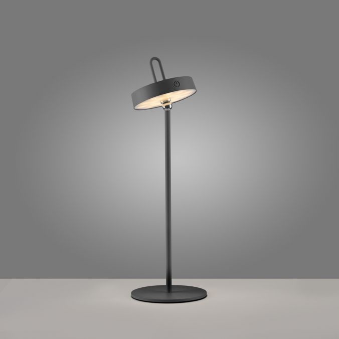 Paul Neuhaus LED Tischlampe schwarz Akku Touchdimmer spritzwassergeschützt USB Blitzangebot