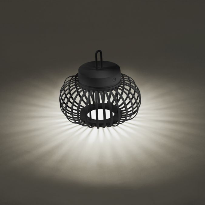 Paul Neuhaus LED Tischleuchte D=25cm schwarz Akkulampe USB IP44 dimmbar per Touch Neuheiten