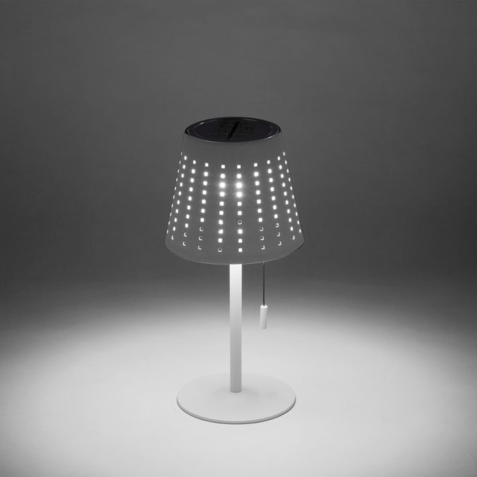 Paul Neuhaus LED Tischleuchte, weiss, dimmbar, solarbetrieben, modern, kabellos Räumungsverkauf
