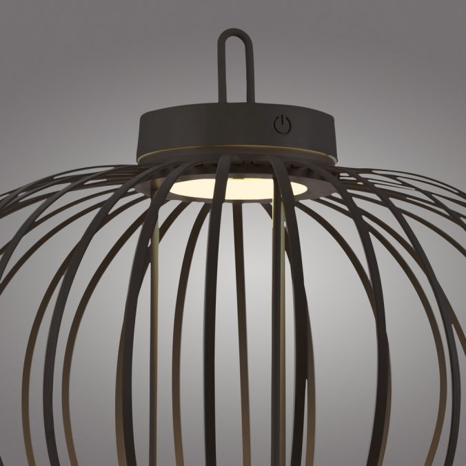 Paul Neuhaus LED Tischleuchte D=46cm schwarz Akkulampe USB IP44 dimmbar per Touch Kauf eins, bekomm eins gratis