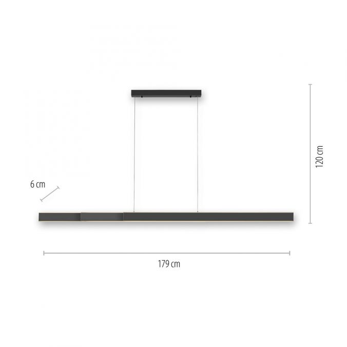 Paul Neuhaus Paul Neuhaus PURE LUME LED Pendelleuchte anthrazit CCT Sensordimmer VIP-Rabatte
