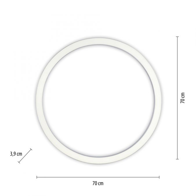 Paul Neuhaus Paul Neuhaus LED Deckenleuchte PURE-LINES ROUND aluminium 70x70 CCT Fernbedienung Tiefpreis
