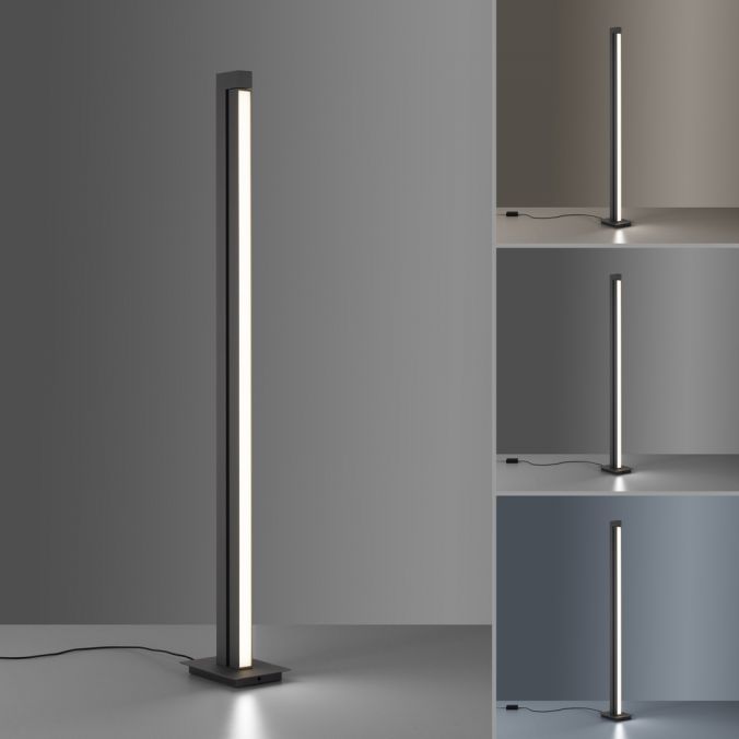 Paul Neuhaus Paul Neuhaus PURE LINES FLOOR LED Stehleuchte anthrazit dimmbar drehbar Schalter Kostenlose Rückgabe