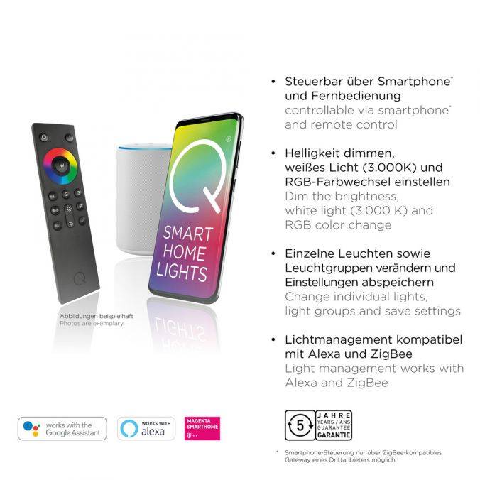 Paul Neuhaus Paul Neuhaus, Q-FISHEYE, LED-Pendelleuchte, silber, dimmbar, Smart Home Letzter Tag