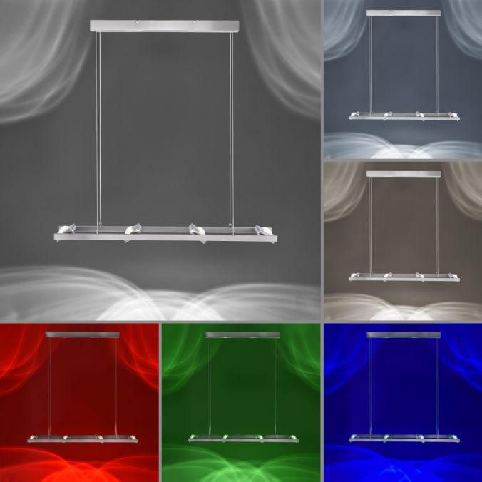 Paul Neuhaus Paul Neuhaus, Q-FISHEYE, LED-Pendelleuchte, silber, dimmbar, Smart Home Letzter Tag